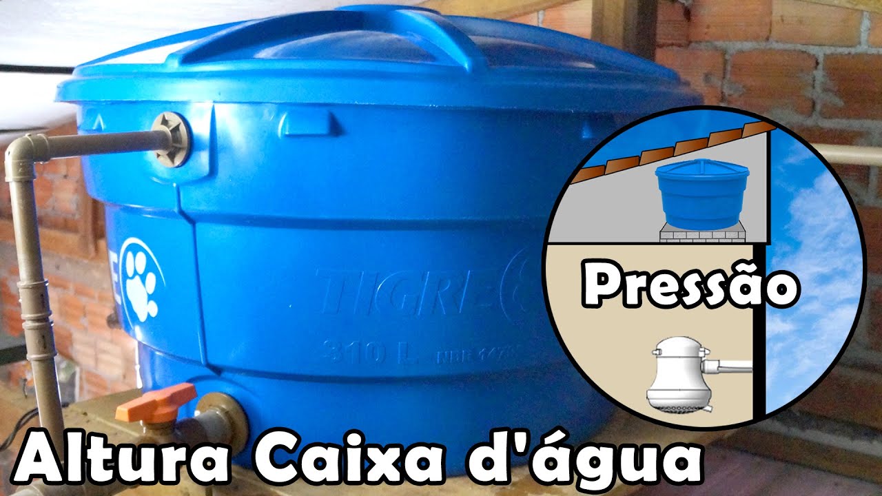 Caixa d'água altura ideal para ter pressão no chuveiro - Dicas do Fernando