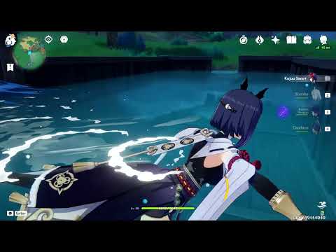 Rare Clip of Kujou Sara Swimming in Inazuma Pool