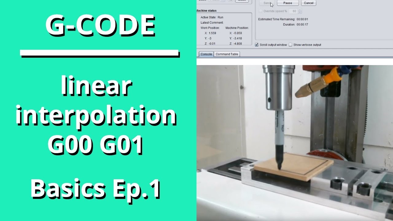 G-Code Basics, Ep. 1 - Linear Interpolation G00 G01