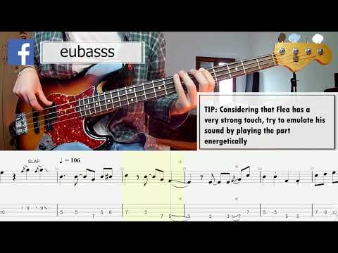 Red Hot Chili Peppers - Black Summer BASS COVER + PLAY ALONG TAB + SCORE