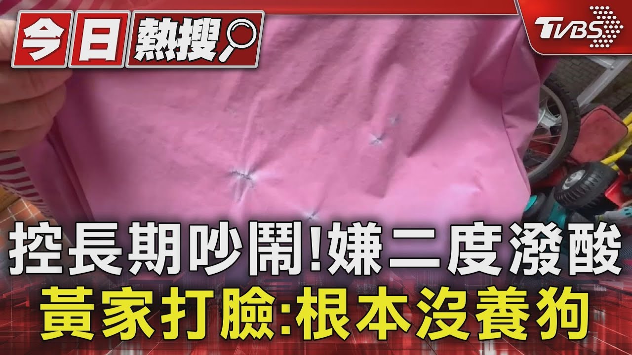 控長期吵鬧！嫌二度潑酸　黃家打臉：根本沒養狗