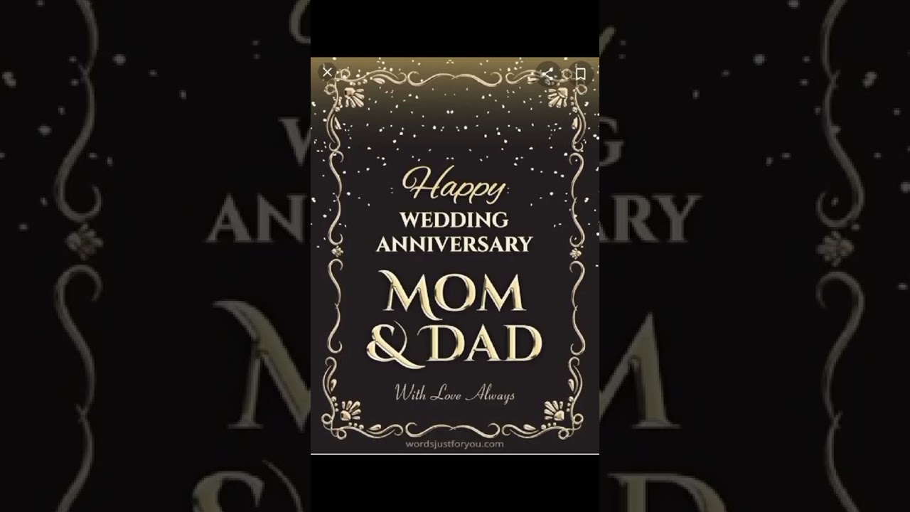 Watch video Happy Wedding Anniversary MOM ♥️ DAD 🥰🥰😍😍 Now Happy Wedding Anniversary MOM ♥️ DAD 🥰🥰😍😍