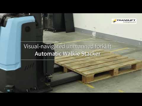Novo AGV empilhadeira em testes — Stacker Walkie Automático - Translift