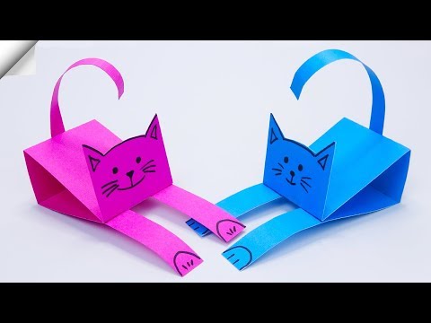 Cute Paper CAT Moving paper toys Paper crafts