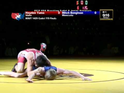 Cadet Greco-Roman Finals 119 pounds - Hayden Tuma vs. Mitch Bengston