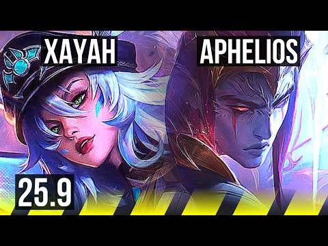 XAYAH & Neeko vs APHELIOS & Lulu (ADC) | 10/3/9, Godlike | KR Master | 25.9