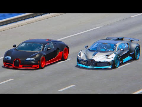 Bugatti Divo vs Bugatti Veyron Super Sport - Drag Race
