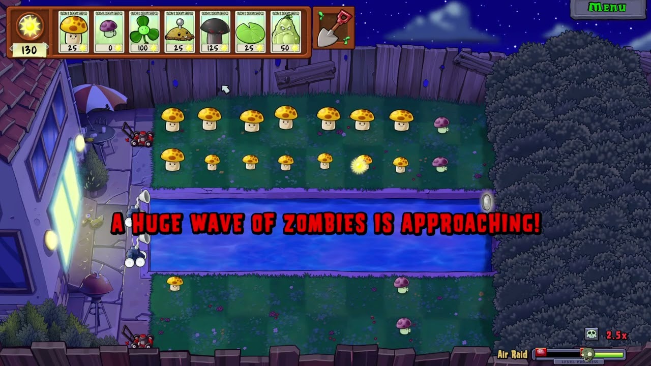 PVZ Replanted level: Air Raid WR speedrun 2:19