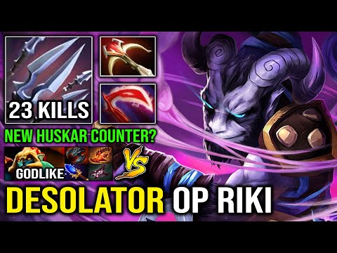 EVEN Godlike Huskar Can't Stop this Desolator RIKI - Brutal Backstab DPS Overpower Hero Dota 2