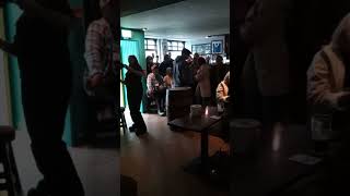 Irishman sings Russian song in Dingle. Crowd loves it