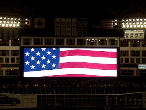2010 Toronto Blue Jays Home Opener part 4 - National Anthems.MPG