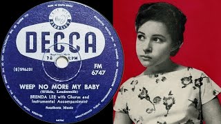 Brenda Lee | Weep No More My Baby | Decca 78 rpm | 1960 South Africa