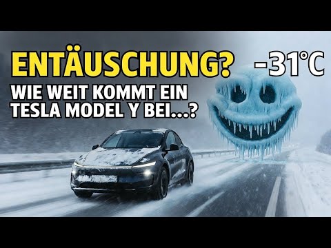 -31 Grad! Wie weit kommt das Tesla Model Y beim größten Reichweitentest der Welt? 