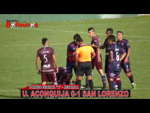 TORNEO FEDERAL A   UNION ACONQUIJA 0   SAN LORENZO DE ALEM 1