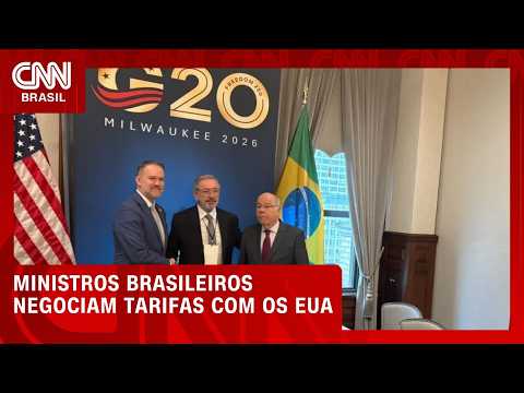 Ministros brasileiros se reúnem com EUA para negociar redução de tarifas | LIVE CNN