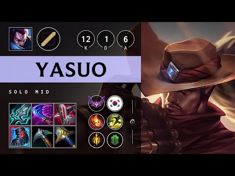 Yasuo Mid vs Diana - KR Master Patch 25.16