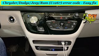 Chrysler Dodge Jeep Ram U1267 fault code - DIY fix