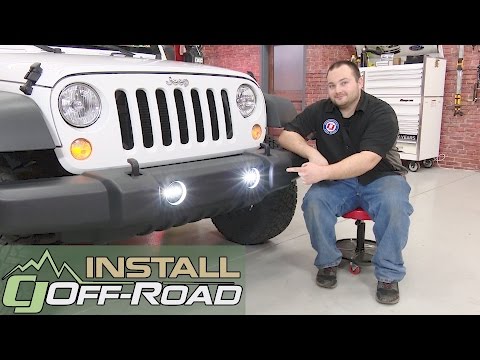Jeep Wrangler PUTCO Fog Light Luminix LED High Power Lumens Pair 2010-2018 Installation