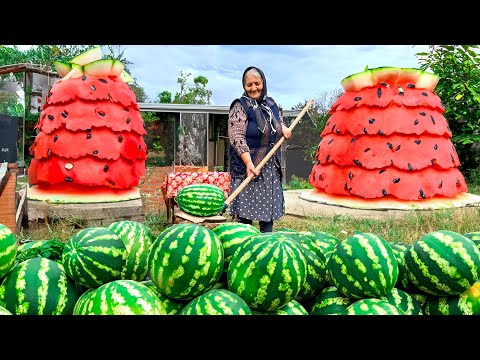 Summer Watermelon Delights: Cooking Watermelon Jam and Juice For Winter!