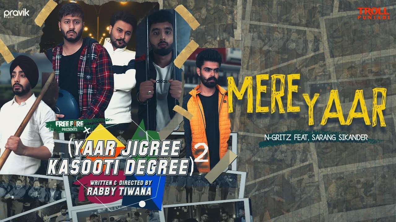 Mere Yaar Lyrics - N-Gritz Feat Sarang Sikander