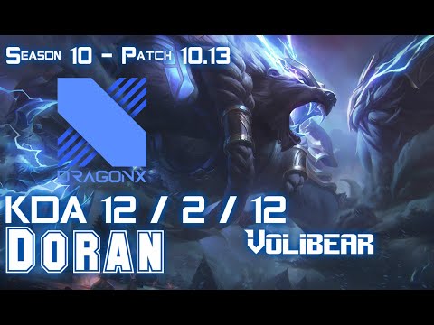 DRX Doran VOLIBEAR vs KAYLE Top - Patch 10.13 KR Ranked