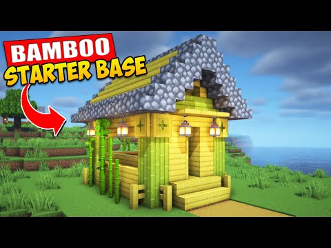 MarchiWORX (Minecraft Builds) - Minecraft | How to Build a Bamboo Starter House Tutorial 🏠