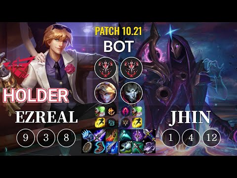 RW Holder Ezreal vs Jhin Bot - KR Patch 10.21