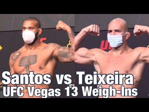 UFC Vegas 13 Weigh-Ins: Thiago Santos vs Glover Teixeira