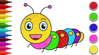 Como Desenhar Uma Lagarta | Desenho Fácil | Desenho Para Crianças | Chiki Art Brasil