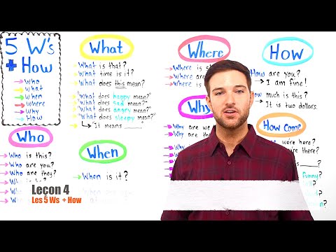 Who, What, When, Where, Why, et How en Anglais
