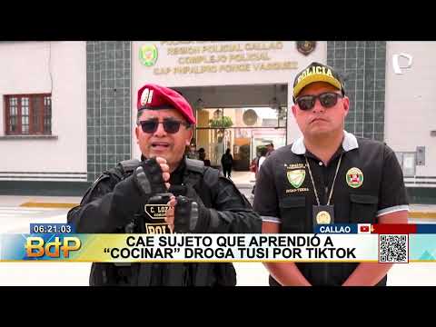 Cae el cocinero de la droga en el Callao: aprendió a hacer “Tusi” por Tik Tok