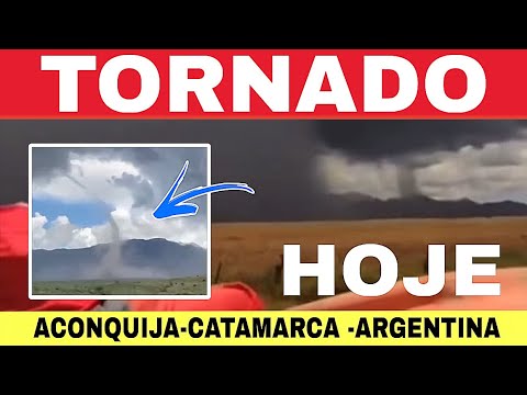 🚨TORNADO foi registrado em ACONQUIJA-CATAMARCA na ARGENTINA hoje segunda-feira 23/02/26 😱