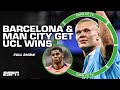 FULL REACTION Barcelona Beat Newcastle In UCL Manchester City Get A Win Vs Napoli ESPN FC