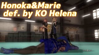 DOA5LR着せ替え対戦 ほのか&マリーに敗北するエレナ