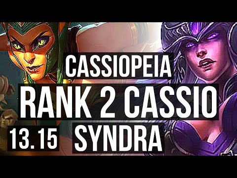 CASSIOPEIA vs SYNDRA (MID) | Rank 2 Cassio, Godlike, 900K mastery, Rank 28 | EUW Challenger | 13.15