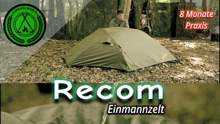 8 MONATE Praxis Test EXTREME | Mil-Tec Recom Einmanzelt | im Dauer STURM, REGEN, EISWETTER