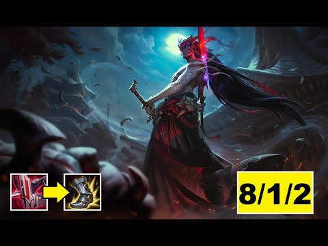 League of Legends: Yone adc vs Ashe. PreSeason 11 Patch 10.25. K/D/A: 8/1/2.