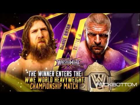 WWE Wrestlemania 30 Daniel Bryan vs Triple H Offical Match Card