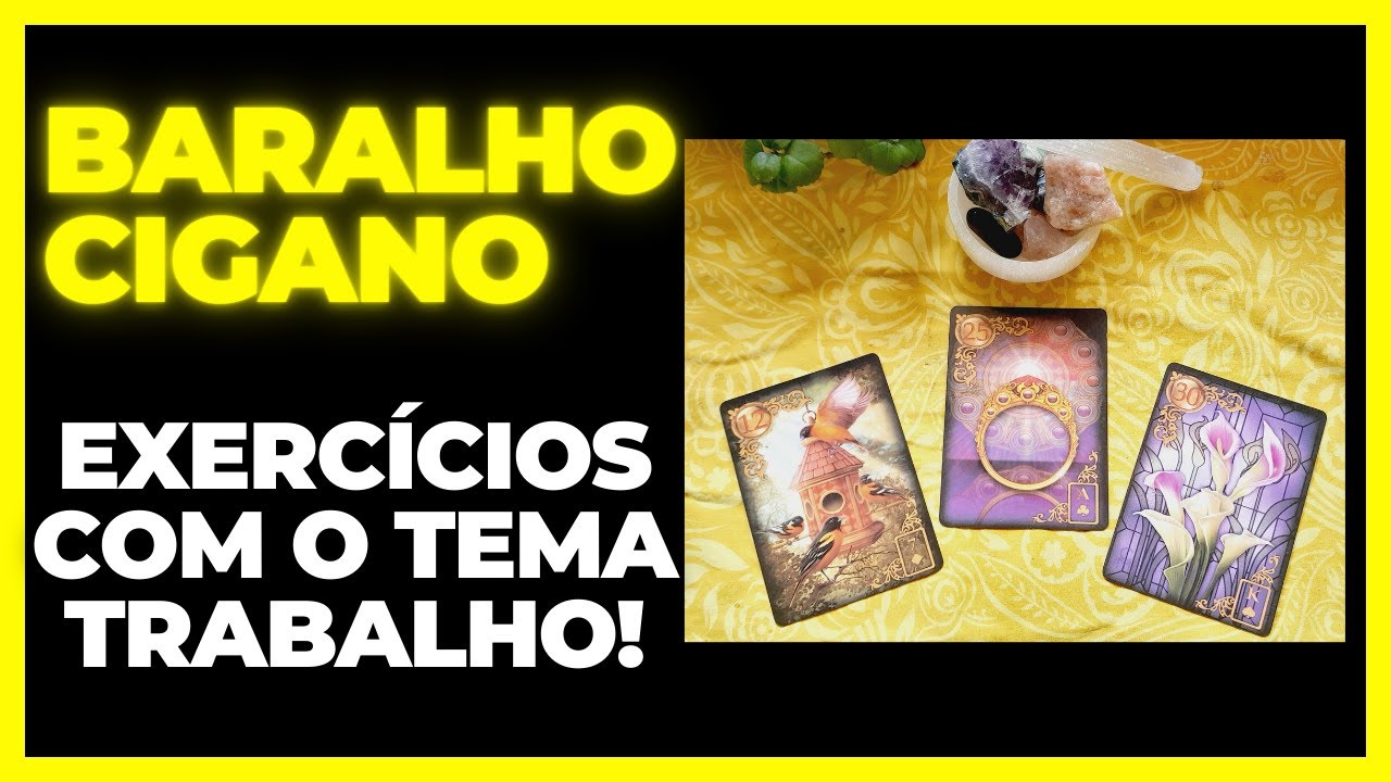 COMO LER BARALHO CIGANO EXERCÍCIOS COM O TEMA TRABALHO