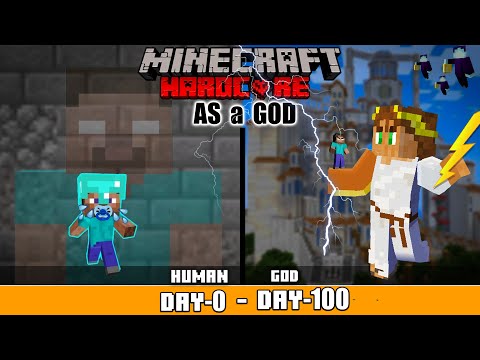 4x4 gaming - I Survive 100 Days as a GOD MINECRAFT HARDCORE