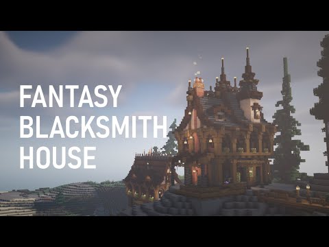 Fantasy Blacksmith House - Minecraft Build Process