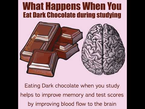 What happen when you Eat dark chocolate During studying