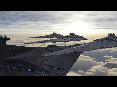 Imperium Super Star Destroyer vs 3 Cerberus | Massive Star Wars Remake Clash