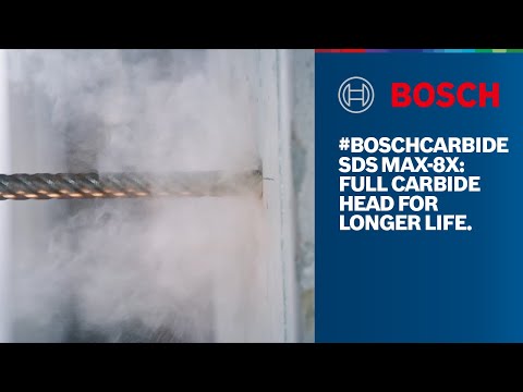 #BOSCHCARBIDE SDS Max-8X: Full carbide head for longer life
