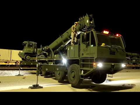 2nd Transportation Battalion and 1st Landing Support Battalion conduct railhead operations