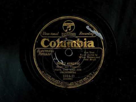 Sweet Someone by Paul Ash and His Orchestra, 1927