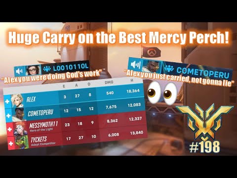 Huge Carry on the Best Mercy Perch! 👀 - Season 7 - Mercy Overwatch