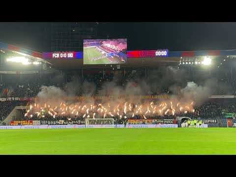 FC Basel vs Sion: Feuerwerk beim Intro - 04.12.2024