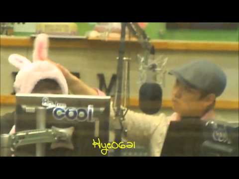 120102 Sukira - Sungmin playing with Rabbit Wook's ear XD!