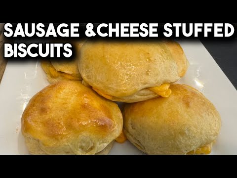 Easy Sausage and Cheese Stuffed Biscuits